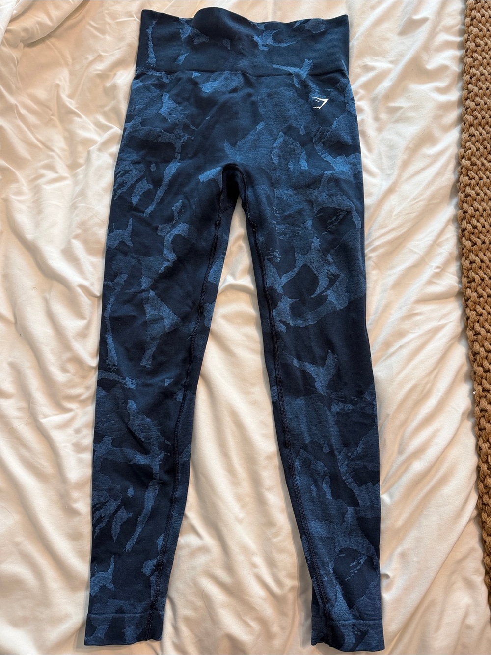 Gymshark Navy Blue Camo High-Waist Leggings